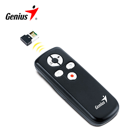 PRESENTADOR GENIUS C/PUNTERO MEDIA POINTER 100 RUN CARD BLACK (PN 31090015100)